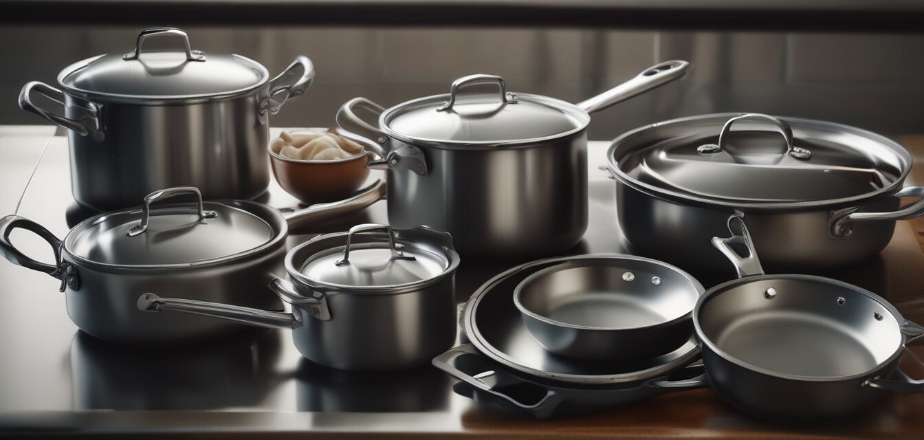 Commercial cooking pots and pans