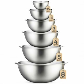 FineDine Stainless Steel Mixing Bowls Set
